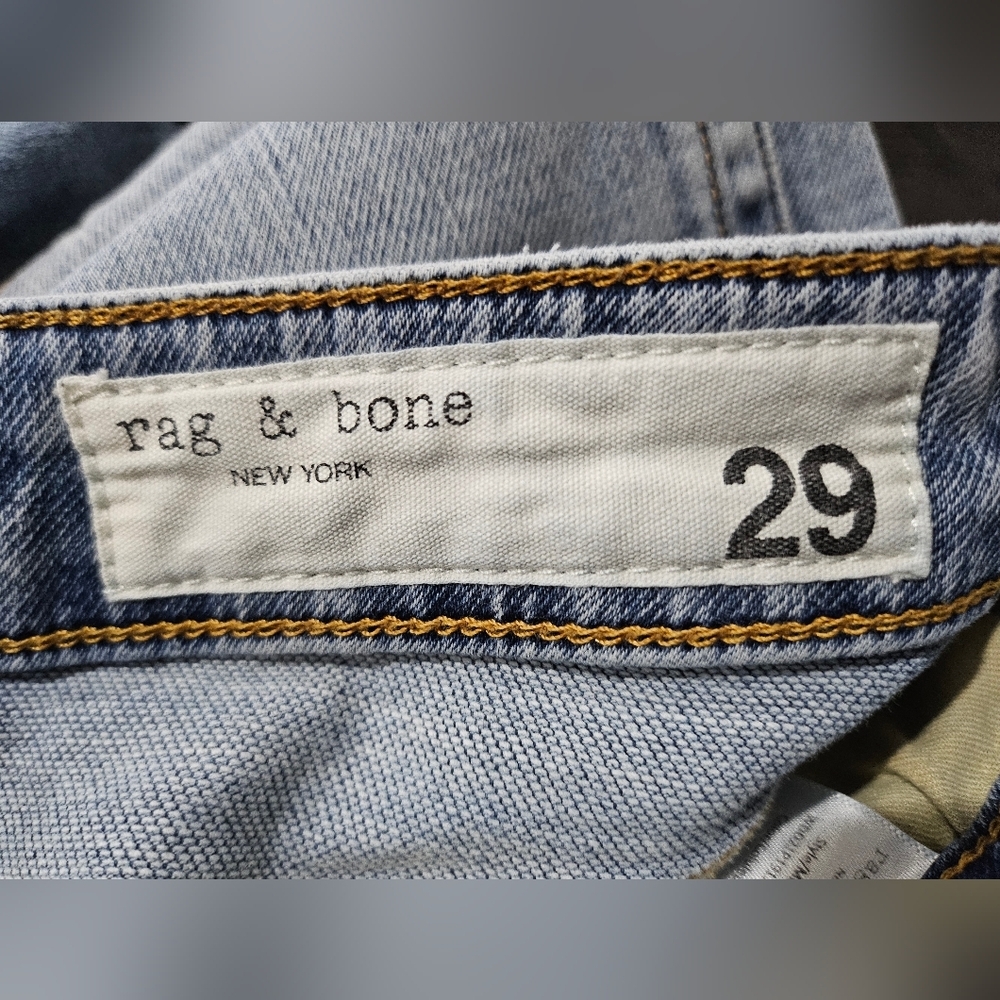 Rag & Bone LOW Rise Denim Wemen's Shorts Light Wash Frayed HemY2K Designer 29. - Picture 8 of 10